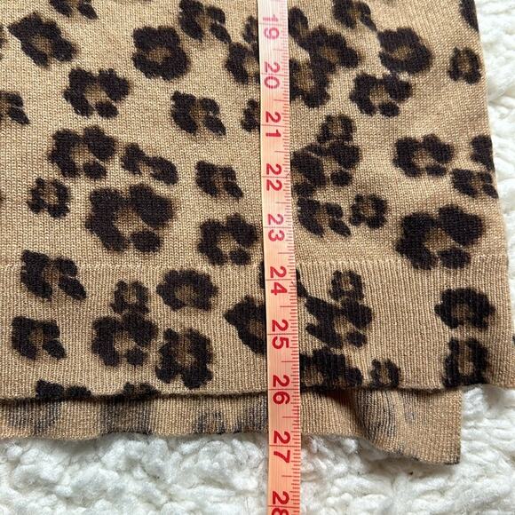 100% Cashmere Luxury Cheetah Print Lightweight Sweater Charter Club Flawed FFF12 - Picture 8 of 11